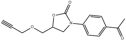 3-(4-Acetylphenyl)-5-[(2-propynyloxy)methyl]-2-oxazolidinone 结构式