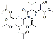 L-Serine, N-[(1R)-2-methyl-1-[[(2,3,4,6-tetra-O-acetyl-beta-D-glucopyranosyl)amino]carbonyl]propyl]-, methyl ester (9CI) 结构式