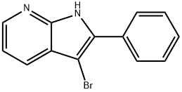 3-Bromo-2-phenyl-1H-pyrrolo[2,3-b]pyridine 结构式