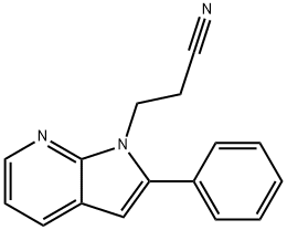 2-Phenyl-1H-pyrrolo[2,3-b]pyridine-1-propiononitrile 结构式