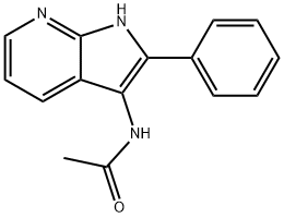 N-(2-Phenyl-1H-pyrrolo[2,3-b]pyridin-3-yl)acetamide 结构式