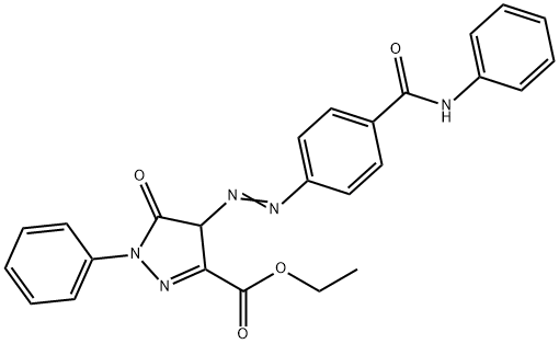 ethyl 5-oxo-1-phenyl-4-[[p-(phenylcarbamoyl)phenyl]azo]-2-pyrazoline-3-carboxylate 结构式