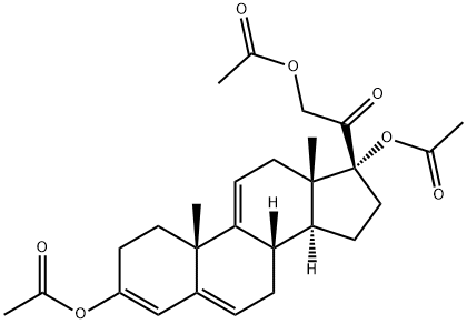孕甾-3,5,9(11)-三烯-3Β,17Α,21-三醇-20-酮-3,17,21-三醋酸酯 结构式