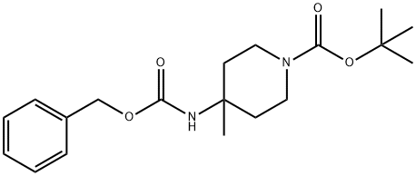 4-BENZYLOXY-CARBONYL-AMINO-1-N-BUTOXY-CARBONYL-4-METHYL PIPERIDINE 结构式
