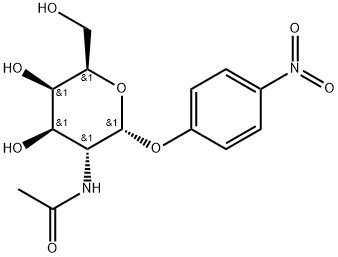 4-硝基苯基-2-乙酰氨基-2-脱氧-Α-D-吡喃半乳糖苷 结构式