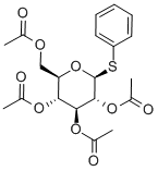 苯基-2,3,4,6-四-O-乙酰基-1-硫代-Β-D-吡喃葡萄糖苷 结构式
