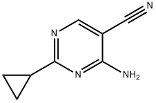 4-氨基-2-环丙基嘧啶-5-腈 结构式