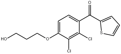 [2,3-DICHLORO-4-(3-HYDROXYPROPOXY)PHENYL]-2-THIENYLMETHANONE 结构式