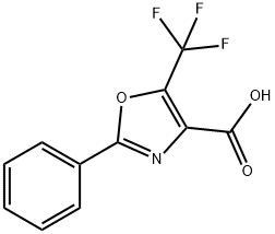 2-苯基-5-三氟甲基-4-异恶唑甲酸 结构式