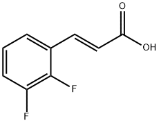 反式-2,3-二氟肉桂酸 结构式