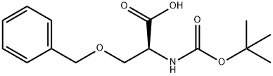 N-BOC-O-苄基-L-丝氨酸 结构式