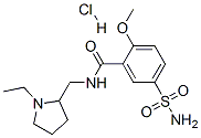 5-(aminosulphonyl)-N-[(1-ethyl-2-pyrrolidinyl)methyl]-2-methoxybenzamide monohydrochloride 结构式