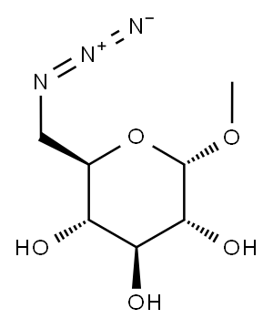 甲基-6-叠氮-6-脱氧-alpha-D-吡喃葡萄糖苷 结构式