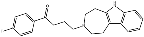 1-(4-Fluorophenyl)-4-(1,4,5,6-tetrahydroazepino[4,5-b]indol-3(2H)-yl)-1-butanone 结构式