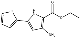 3-氨基-5-(呋喃-2-基)-1H-吡咯-2-甲酸乙酯 结构式