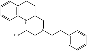 1,2,3,4-Tetrahydro-N-(2-hydroxyethyl)-N-phenethyl-2-quinolinemethanamine 结构式