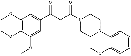 1-(o-Methoxyphenyl)-4-[3-(3,4,5-trimethoxyphenyl)-1,3-dioxopropyl]piperazine 结构式