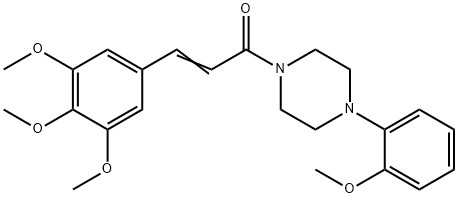 1-(o-Methoxyphenyl)-4-[2-(3,4,5-trimethoxyphenyl)ethenylcarbonyl]piperazine 结构式