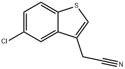 5-氯苯并噻酚-3-乙腈 结构式