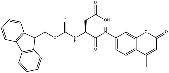 FMOC-L-天门冬酸-Α-7-酰氨基4-甲基香豆素 结构式
