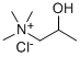 2-羟丙基三甲基氯化铵 结构式