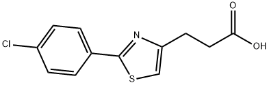 2-(4-Chlorophenyl)-4-thiazolepropionic acid 结构式