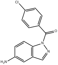 1-(p-Chlorobenzoyl)-1H-indazol-5-amine 结构式