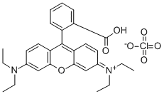 9-(2-CARBOXYPHENYL)-3,6-BIS(DIETHYLAMINO)XANTHYLIUM PERCHLORATE 结构式