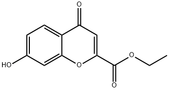 7-羟基-4-氧代-4H-苯并吡喃-2-羧酸乙酯 结构式