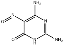 2,4-二氨基-6-羟基-5-亚硝基嘧啶 结构式