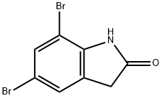 5,7-DIBROMO-1,3-DIHYDRO-INDOL-2-ONE 结构式