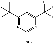4-叔丁基-6-三氟甲基-2-嘧啶胺 结构式