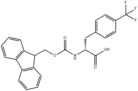 FMOC-D-4-三氟甲基苯丙氨酸 结构式