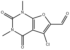 Furo[2,3-d]pyrimidine-6-carboxaldehyde,  5-chloro-1,2,3,4-tetrahydro-1,3-dimethyl-2,4-dioxo- 结构式