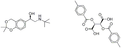1,3-O-Isopropylidene (R)-Albuterol (2S,3S)-Di-O-toluoyl Tartrate Salt 结构式