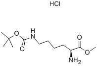 N-Boc-L-赖氨酸甲酯盐酸盐 结构式