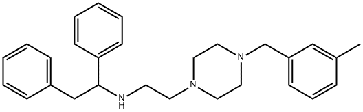 1-[2-[(1,2-Diphenylethyl)amino]ethyl]-4-(3-methylbenzyl)piperazine 结构式