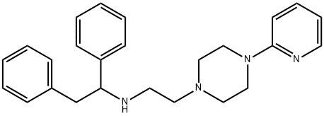1-[2-[(1,2-Diphenylethyl)amino]ethyl]-4-(2-pyridyl)piperazine 结构式