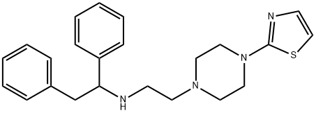 1-[2-[(1,2-DIPHENYLETHYL)AMINO]ETHYL]-4-(2-THIAZOLYL)PIPERAZINE 结构式