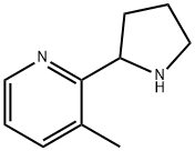 3-甲基-4-(吡咯烷-2-基)吡啶 结构式