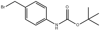 4-(溴甲基)苯基氨基甲酸叔丁酯 结构式