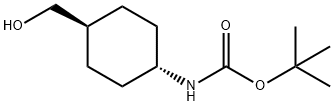 反-(4-羟甲基)环己基氨基甲酸叔丁酯 结构式