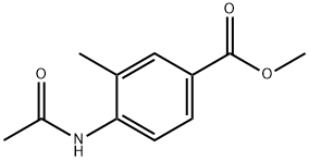 4-乙酰氨基-3-甲基苯甲酸甲酯 结构式