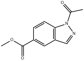 METHYL 1-ACETYL-1H-INDAZOLE-5-CARBOXYLATE 结构式