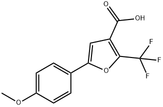 5-(4-METHOXYPHENYL)-2-(TRIFLUOROMETHYL)-3-FUROIC ACID 结构式