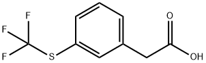 3-(三氟甲硫基)苯醋酸 结构式