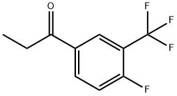 4-氟-3-(三氟甲基)苯丙酮 结构式