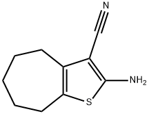 2 -氨基- 5,6,7,8-四氢-4H-环庚[B]噻吩-3-腈 结构式
