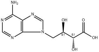 4-(6-氨基-9H-嘌呤-9-基)-4-脱氧-D-赤酮酸 结构式