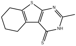 2-甲基-3,4,5,6,7,8-六氢化苯并[4,5]噻吩并[2,3-D]嘧啶-4-硫酮 结构式